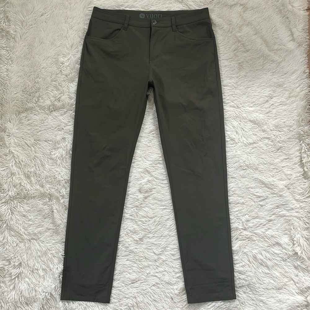 VUORI Meta Pants olive green mens 34x31